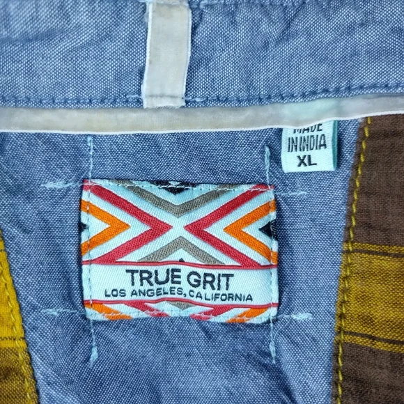 True Grit Men's Size XL Button Up Flanner City Casual Wear - Picture 2 of 9